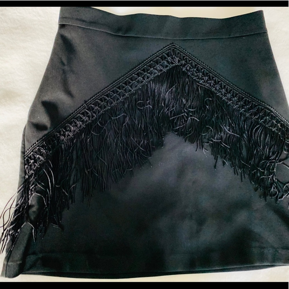 Zara fringe mini skirt